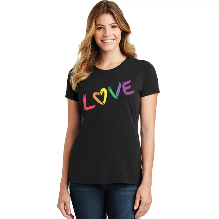 Love Pride Month Rainbow Women's T-Shirt