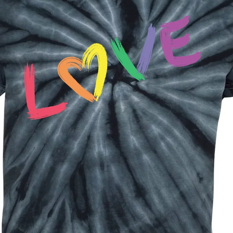 Love Pride Month Rainbow Kids Tie-Dye T-Shirt