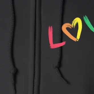 Love Pride Month Rainbow Full Zip Hoodie