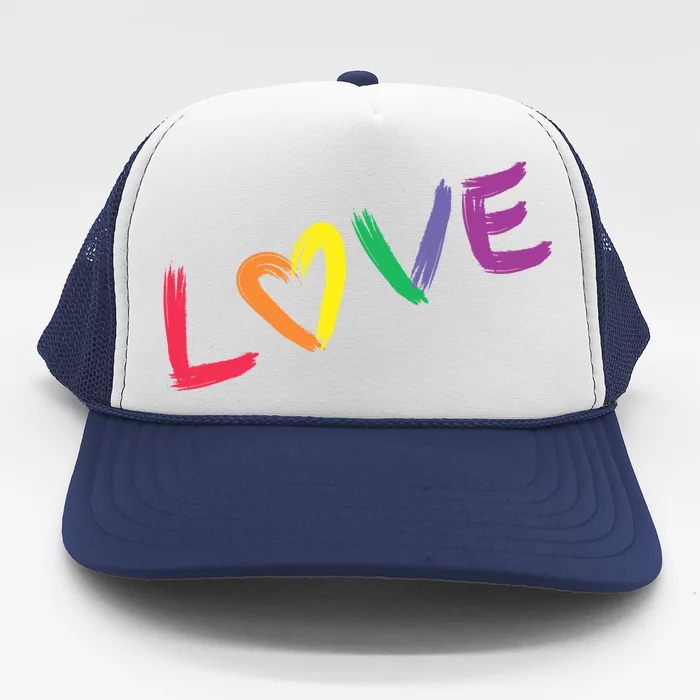 Love Pride Month Rainbow Trucker Hat