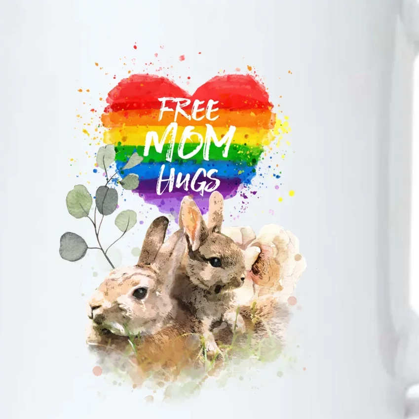 Lgbt Pride Mama Rabbit Bunny Free Mom Hugs Mothers Day Great Gift Black Color Changing Mug