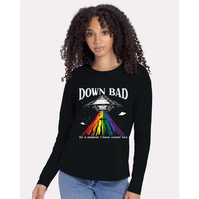 Lgbt Pride Month Down Bad Top Womens Cotton Relaxed Long Sleeve T-Shirt