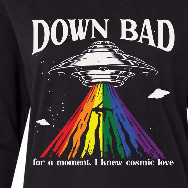 Lgbt Pride Month Down Bad Top Womens Cotton Relaxed Long Sleeve T-Shirt