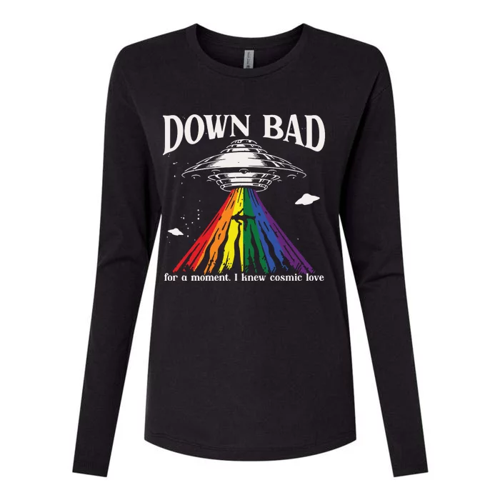 Lgbt Pride Month Down Bad Top Womens Cotton Relaxed Long Sleeve T-Shirt