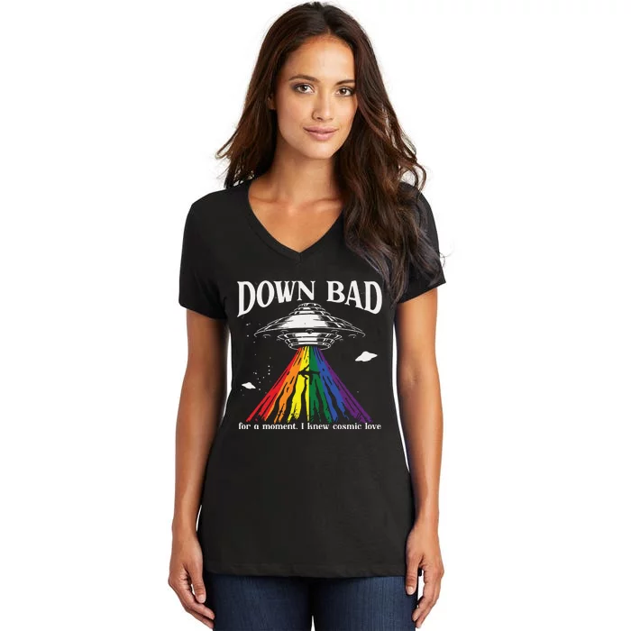 Lgbt Pride Month Down Bad Top Women's V-Neck T-Shirt