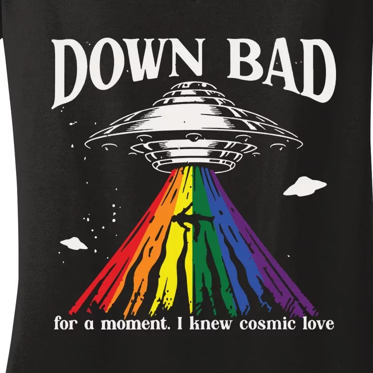 Lgbt Pride Month Down Bad Top Women's V-Neck T-Shirt