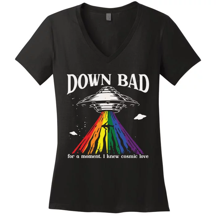 Lgbt Pride Month Down Bad Top Women's V-Neck T-Shirt