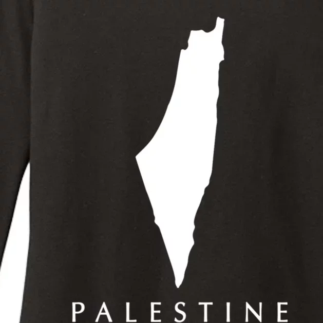 Love Palestine Map Meaningful Gift Womens CVC Long Sleeve Shirt