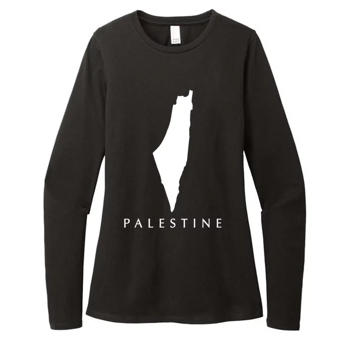 Love Palestine Map Meaningful Gift Womens CVC Long Sleeve Shirt