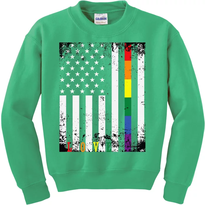 Lgbtq Pride Month Us American Kids Sweatshirt