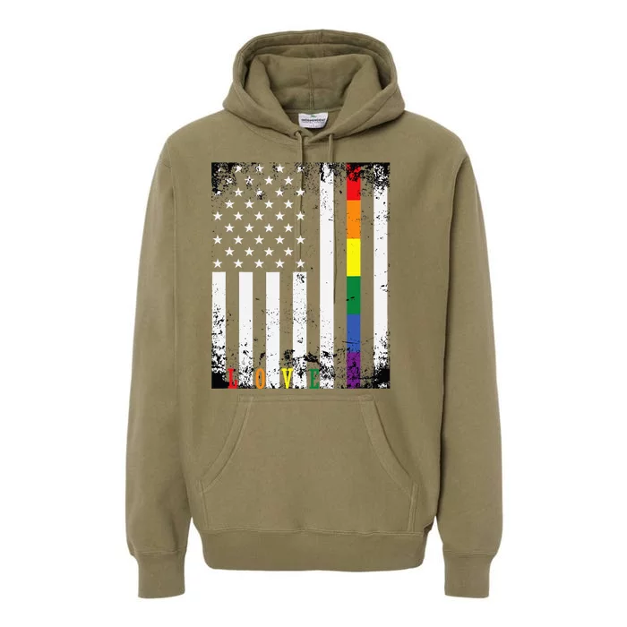 Lgbtq Pride Month Us American Premium Hoodie