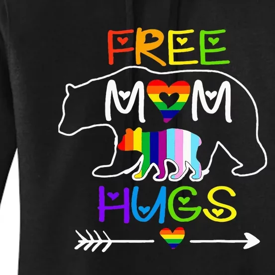 Lgbtq Pride Mama Bear Free Mom Hugs Pride Women's Pullover Hoodie