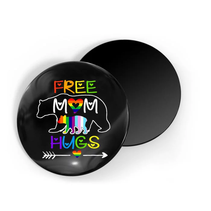 Lgbtq Pride Mama Bear Free Mom Hugs Pride Magnet