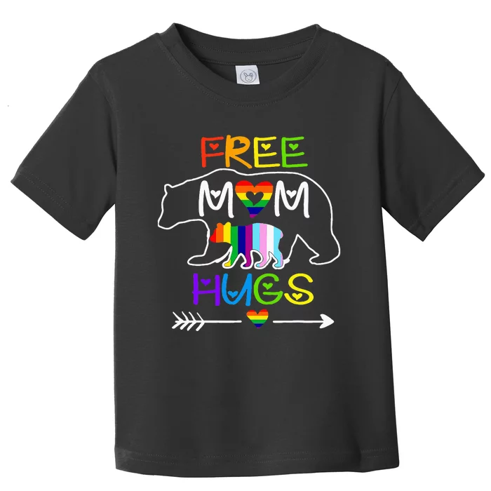 Lgbtq Pride Mama Bear Free Mom Hugs Pride Toddler T-Shirt