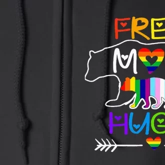 Lgbtq Pride Mama Bear Free Mom Hugs Pride Full Zip Hoodie