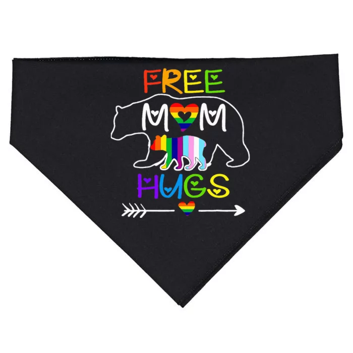 Lgbtq Pride Mama Bear Free Mom Hugs Pride USA-Made Doggie Bandana