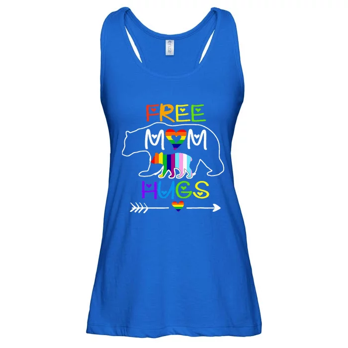 Lgbtq Pride Mama Bear Free Mom Hugs Pride Ladies Essential Flowy Tank