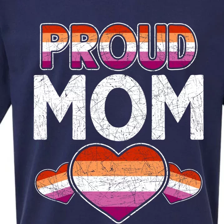 Lgbtq Pride Month Proud Mom Lesbian Hu Rights Queer Lgbt Gift Sueded Cloud Jersey T-Shirt