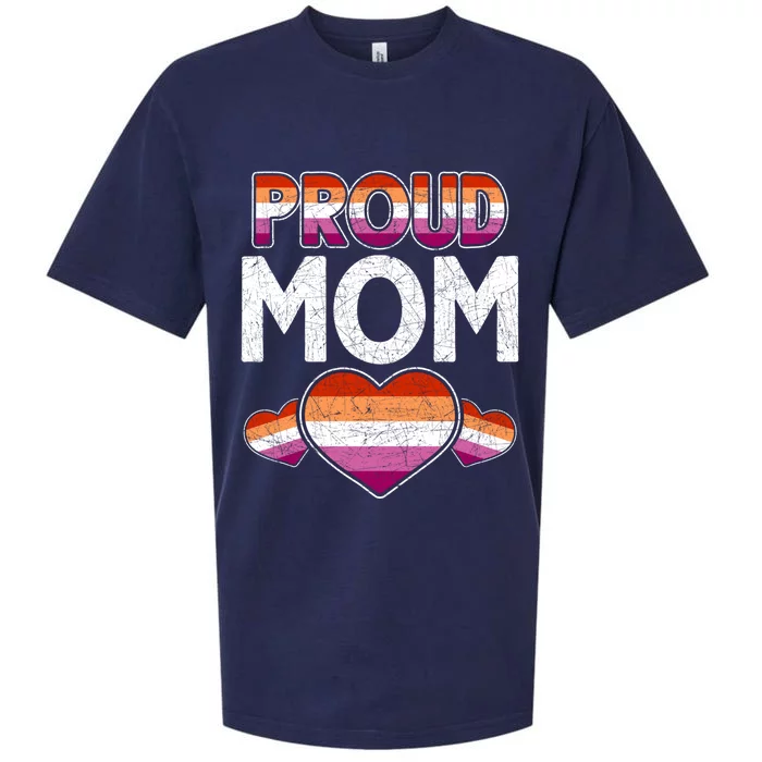 Lgbtq Pride Month Proud Mom Lesbian Hu Rights Queer Lgbt Gift Sueded Cloud Jersey T-Shirt