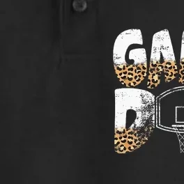 Leopard  Print Mom Basketball Game Day Dry Zone Grid Performance Polo