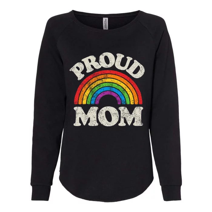 L.G.B.T.Q Proud Mom G.A.Y Pride Lgbt Ally Rainbow Womens California Wash Sweatshirt