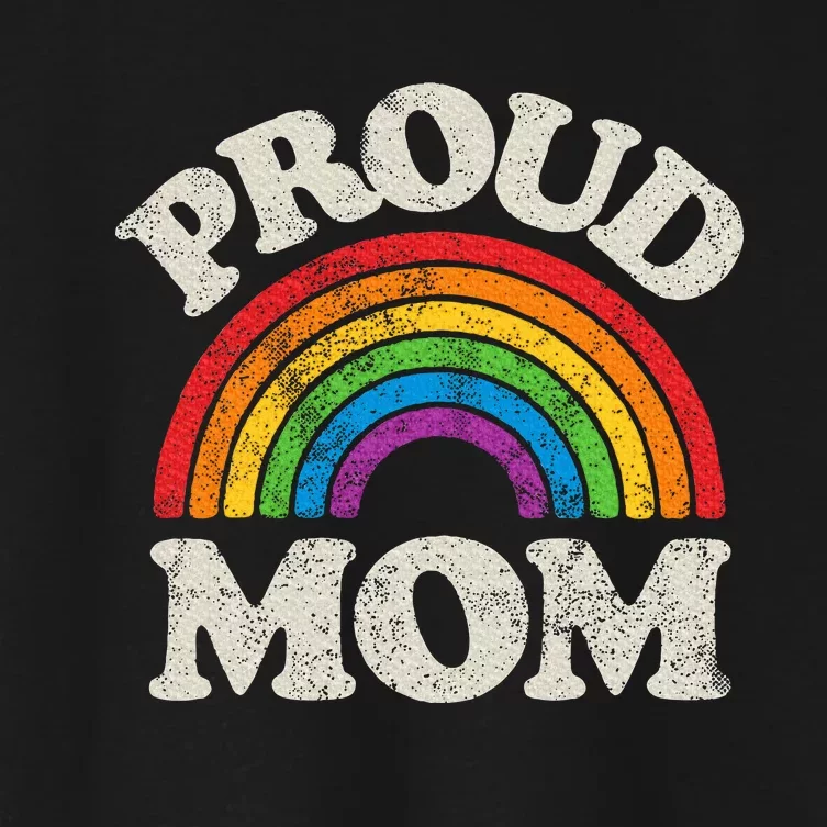 L.G.B.T.Q Proud Mom G.A.Y Pride Lgbt Ally Rainbow Women's Crop Top Tee