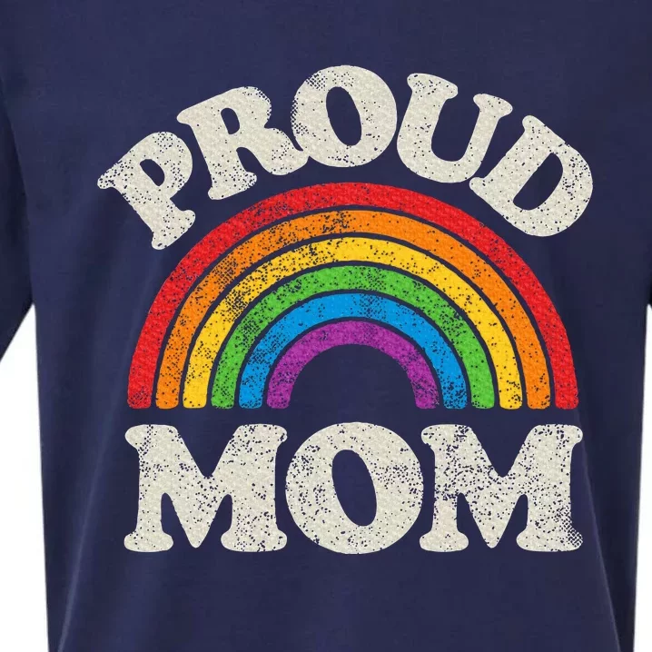 L.G.B.T.Q Proud Mom G.A.Y Pride Lgbt Ally Rainbow Sueded Cloud Jersey T-Shirt