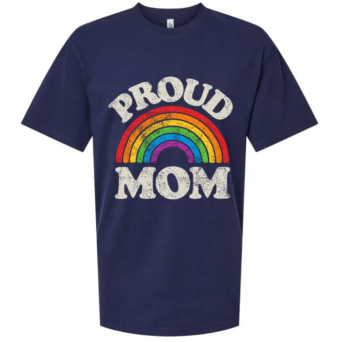 L.G.B.T.Q Proud Mom G.A.Y Pride Lgbt Ally Rainbow Sueded Cloud Jersey T-Shirt