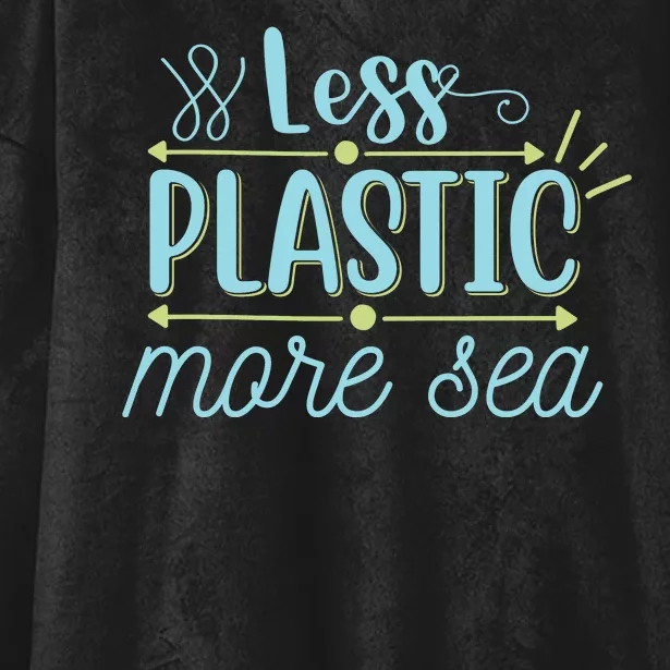 Less Plastic More Sea Hooded Wearable Blanket