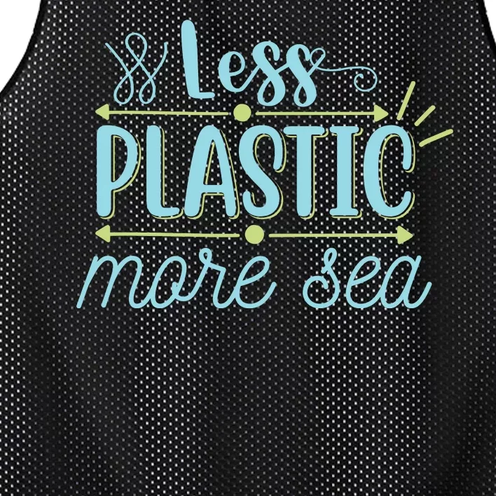 Less Plastic More Sea Mesh Reversible Basketball Jersey Tank