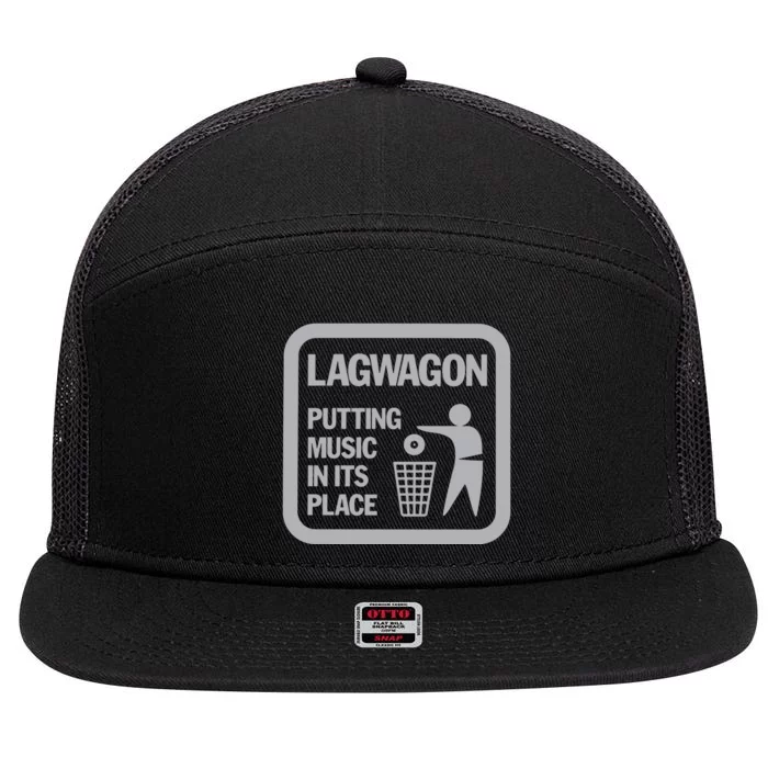 LAGWAGON PUTTING MUSIC 7 Panel Mesh Trucker Snapback Hat