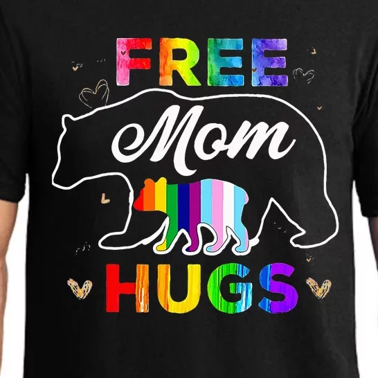 Lgbt Pride Mama Bear Free Mom Hugs Pajama Set