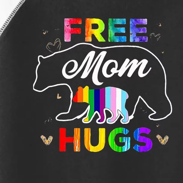 Lgbt Pride Mama Bear Free Mom Hugs Toddler Fine Jersey T-Shirt