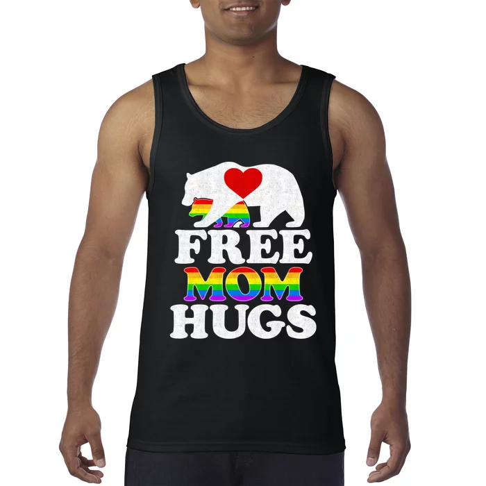 LGBTQ Pride Mama Bear Free Mom Hugs Mothers Day Tank Top