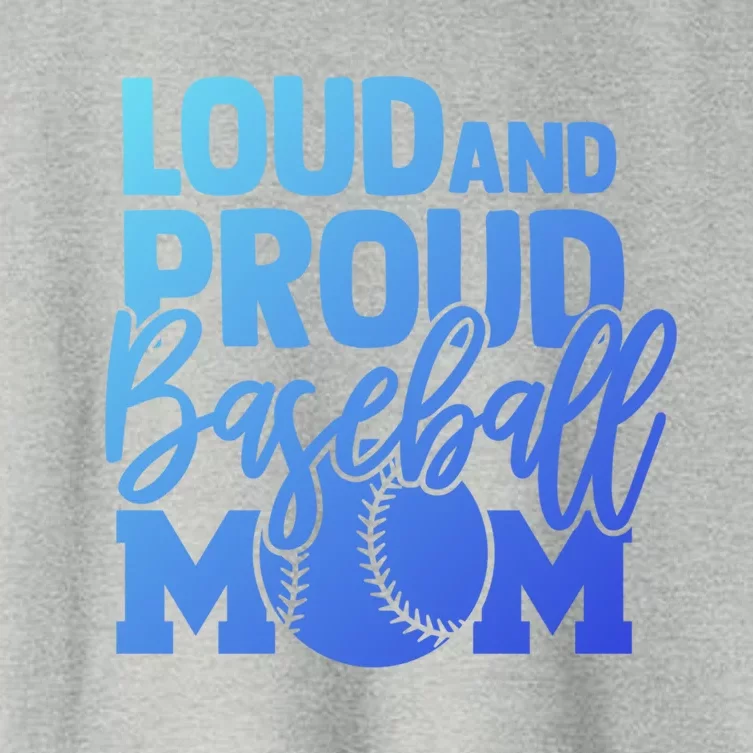 Loud Proud Mom Baseball Mother Cool Gift Women's Crop Top Tee