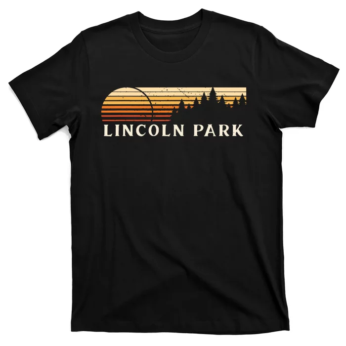 Lincoln Park Mi Vintage Evergreen Sunset Eighties Retro T-Shirt