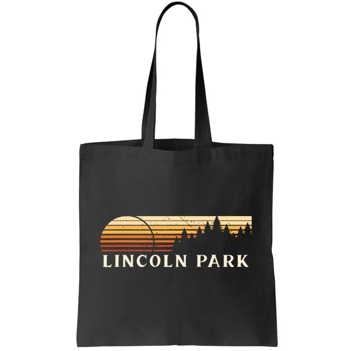 Lincoln Park Mi Vintage Evergreen Sunset Eighties Retro Tote Bag