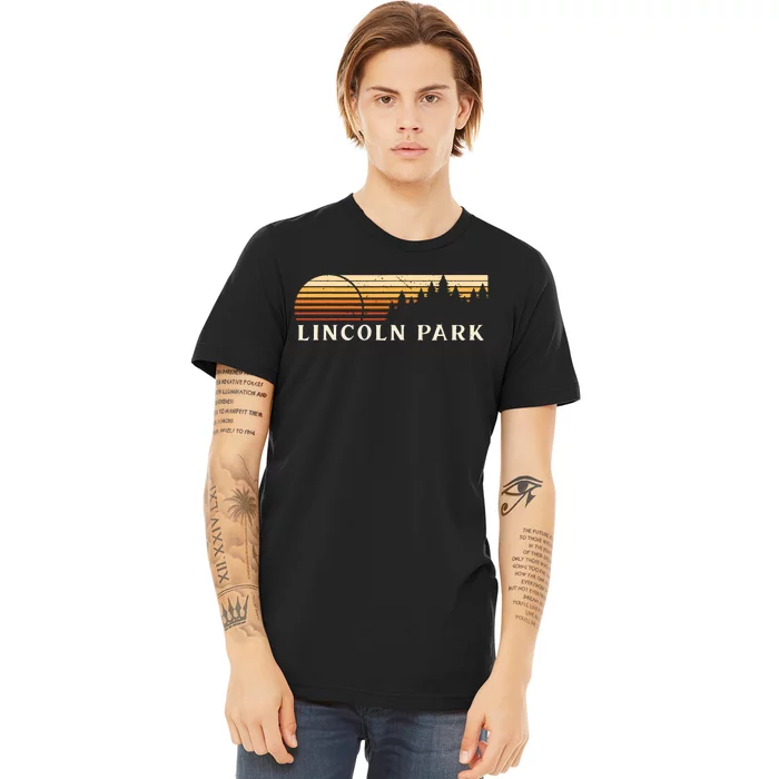 Lincoln Park Mi Vintage Evergreen Sunset Eighties Retro Premium T-Shirt