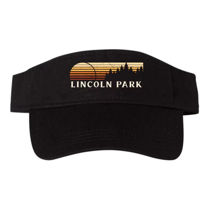 Lincoln Park Mi Vintage Evergreen Sunset Eighties Retro Valucap Bio-Washed Visor