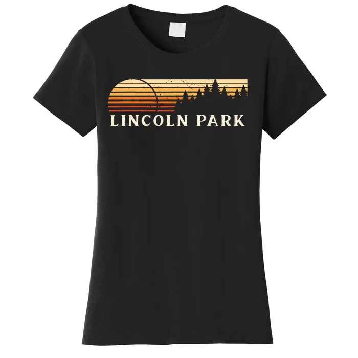 Lincoln Park Mi Vintage Evergreen Sunset Eighties Retro Women's T-Shirt