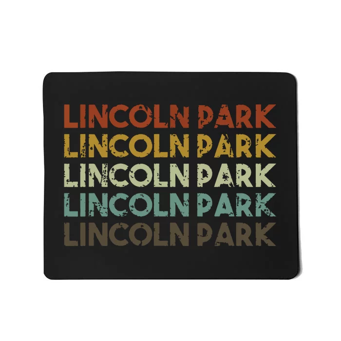 Lincoln Park Michigan Retro Vintage City Mousepad