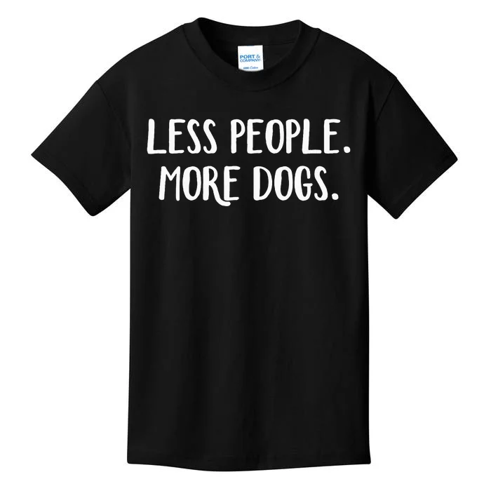 Less People More Dogs Kids T-Shirt