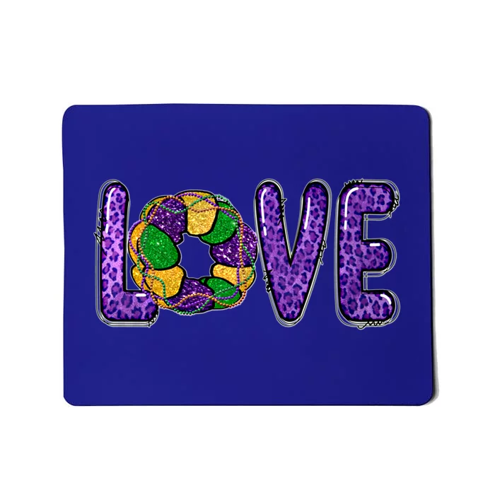 Love Peace Mardi Gras King Cake Gift Mousepad