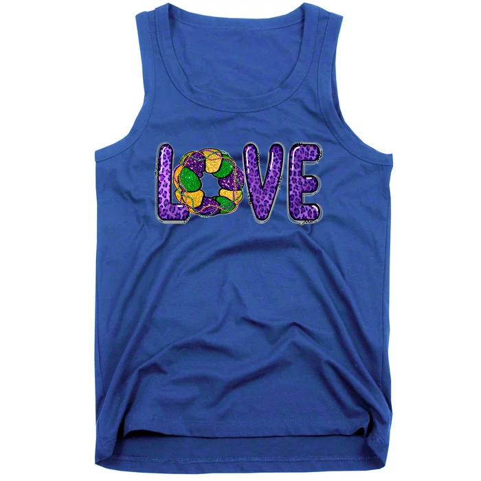 Love Peace Mardi Gras King Cake Gift Tank Top