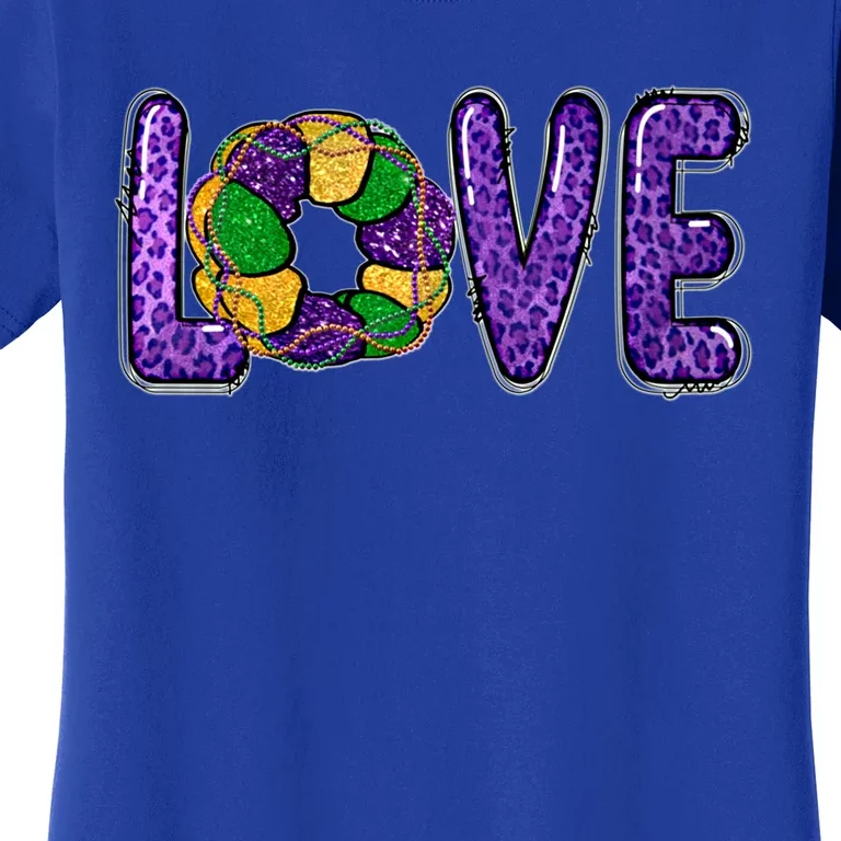 Love Peace Mardi Gras King Cake Gift Women's T-Shirt