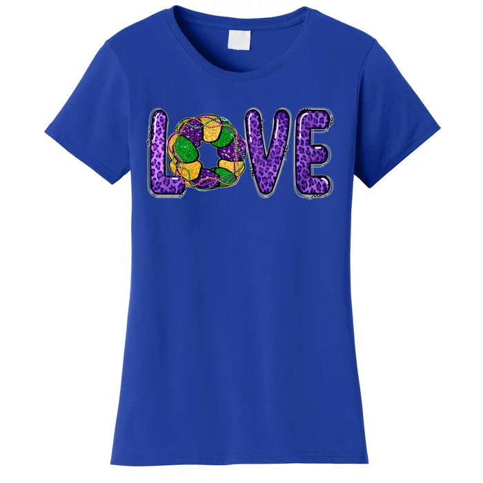 Love Peace Mardi Gras King Cake Gift Women's T-Shirt