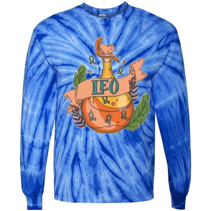 Leo Potion Magical Astrology Gift Tie-Dye Long Sleeve Shirt