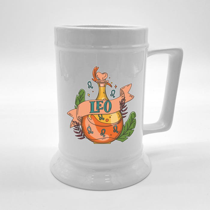 Leo Potion Magical Astrology Gift Front & Back Beer Stein