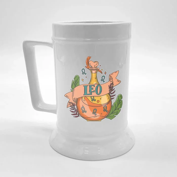 Leo Potion Magical Astrology Gift Front & Back Beer Stein