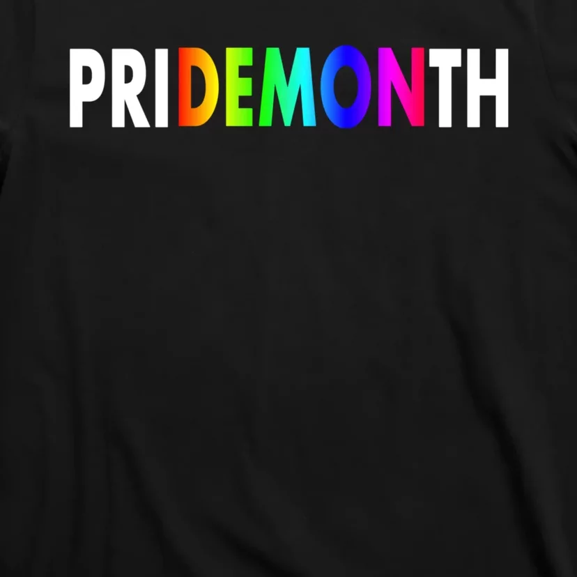 LGBT Pride Month Demon For Gay Pride Month Festival Rainbow T-Shirt